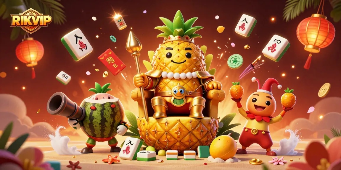 Experience the thrill of winning with RIKVIP's exciting casino games illustrated in vibrant 3D artistry.