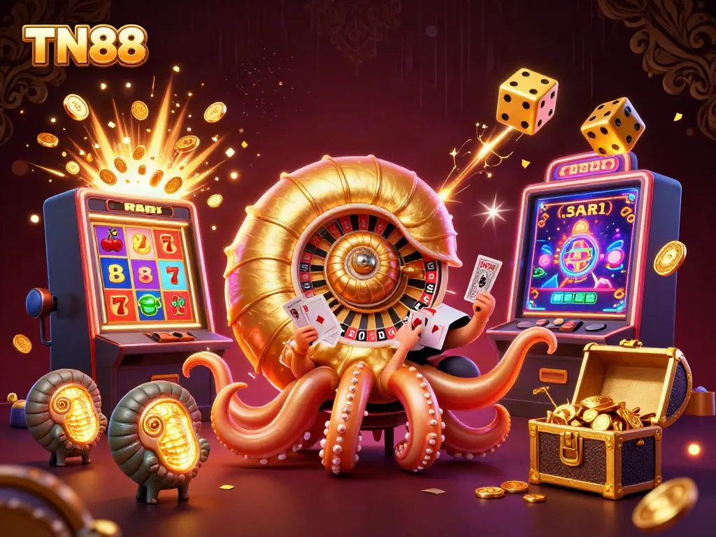 Engage with TN88's thrilling casino experience featuring giant nautilus and interactive games.