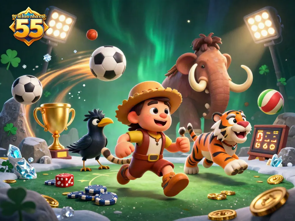 Experience thrilling ty le keo nha cai 55 excitement with our engaging gambling scene showcasing winnings.