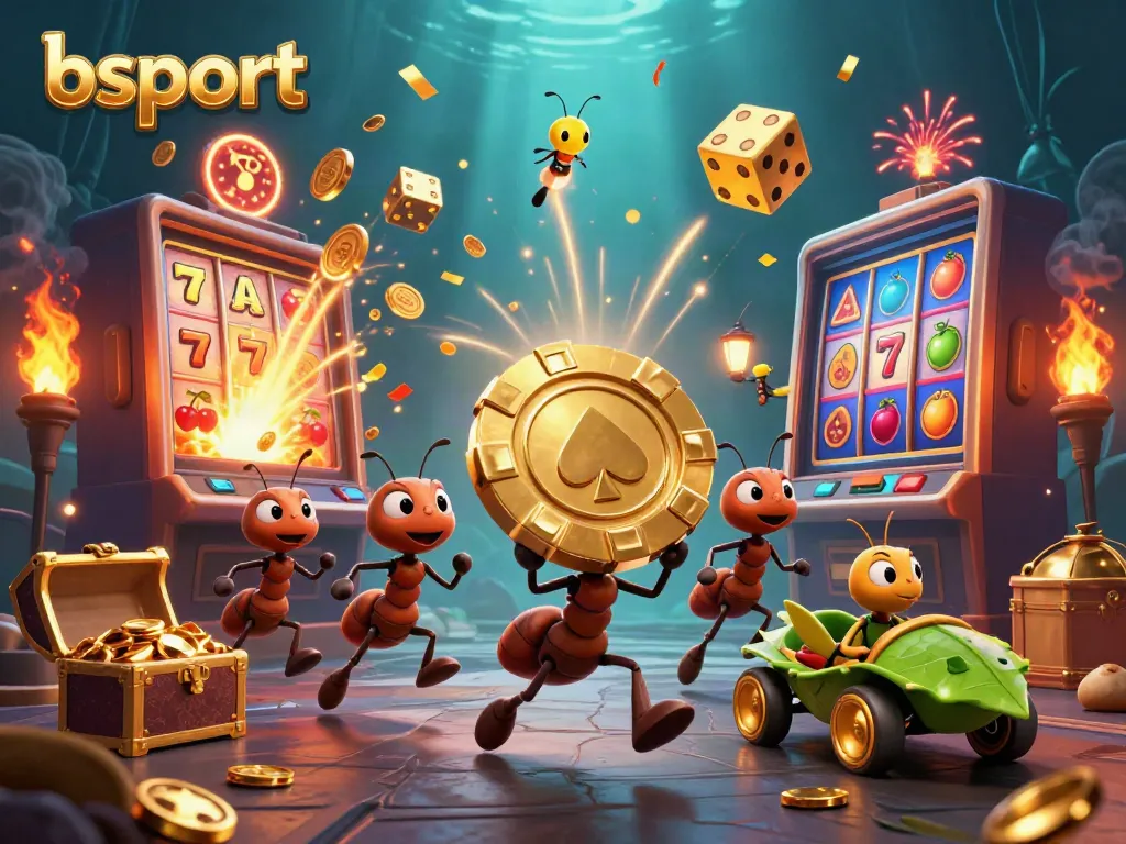 Engage with bsport's thrilling casino adventure as cartoon ants pull off a heist with vibrant game elements