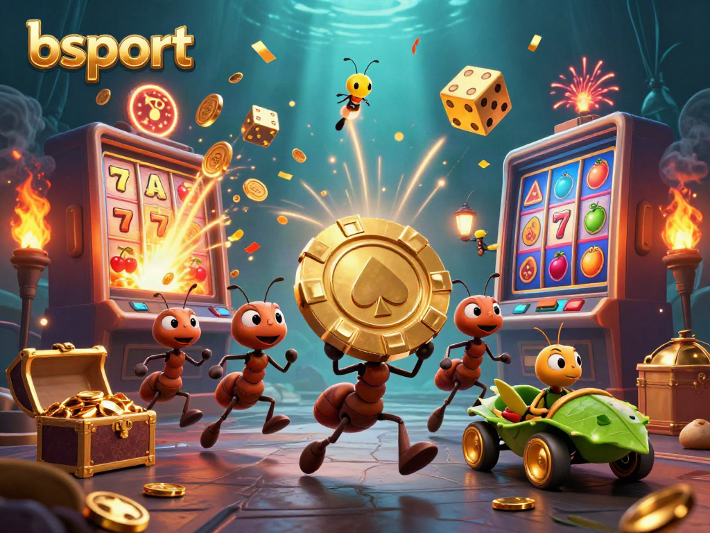 Engage with bsport's thrilling casino adventure as cartoon ants pull off a heist with vibrant game elements