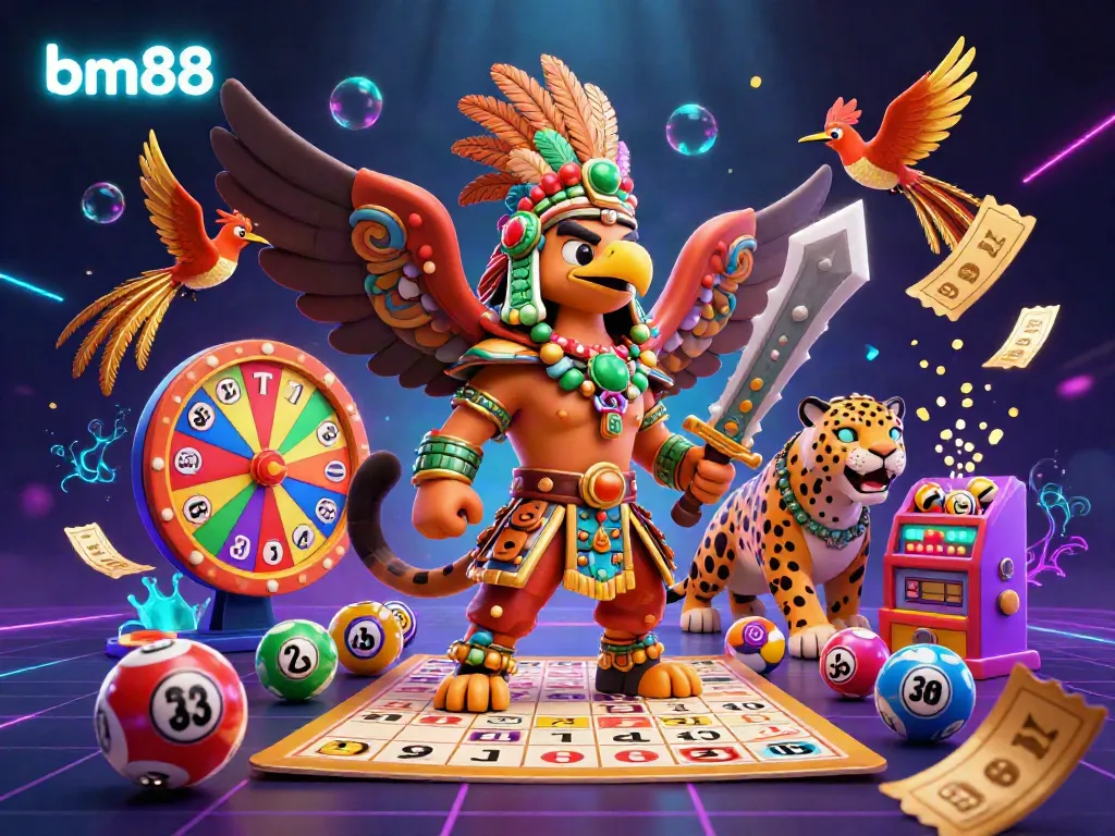 Engage with the exhilarating world of bm88 featuring Aztec warriors and vibrant gambling elements.