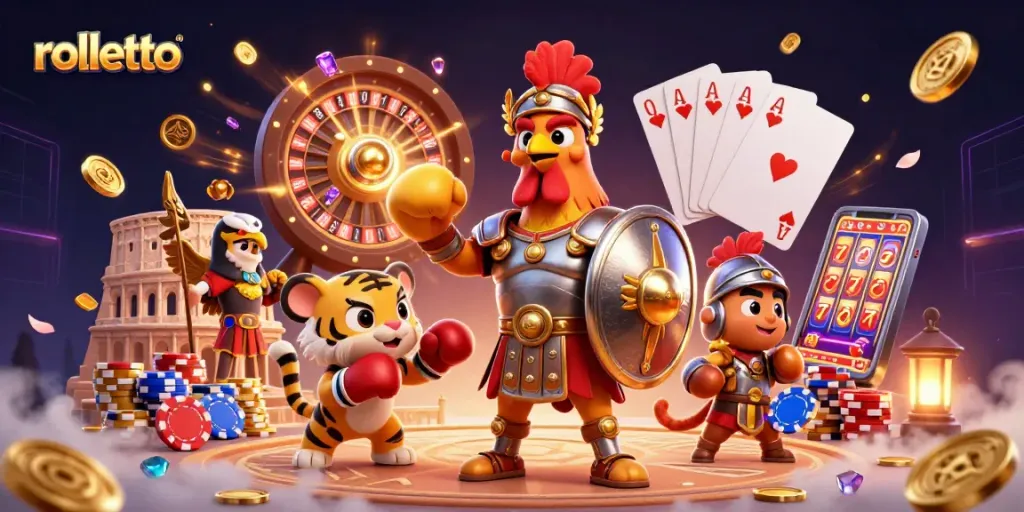 Experience the thrill of rolletto casino with vibrant characters and dynamic gaming elements