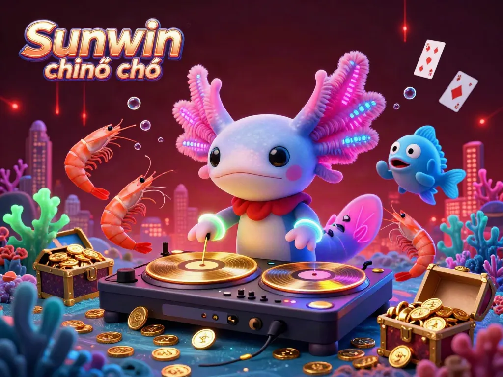 Immerse in the vibrant world of Sunwin chính chủ with an energetic underwater DJ scene filled with treasures and lively characters.
