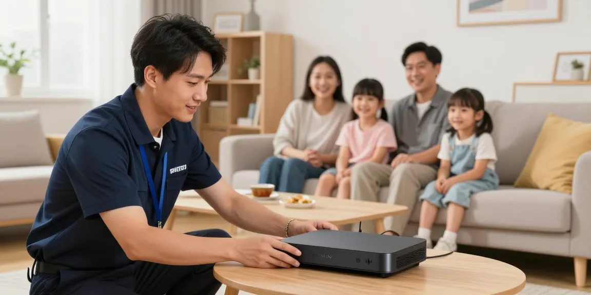 Trusted local British IPTV streaming service provider setup in home.