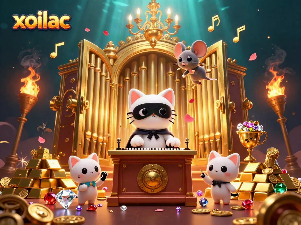 Xoilac captures the thrill with a captivating casino adventure featuring rich golden treasures and enchanting characters.
