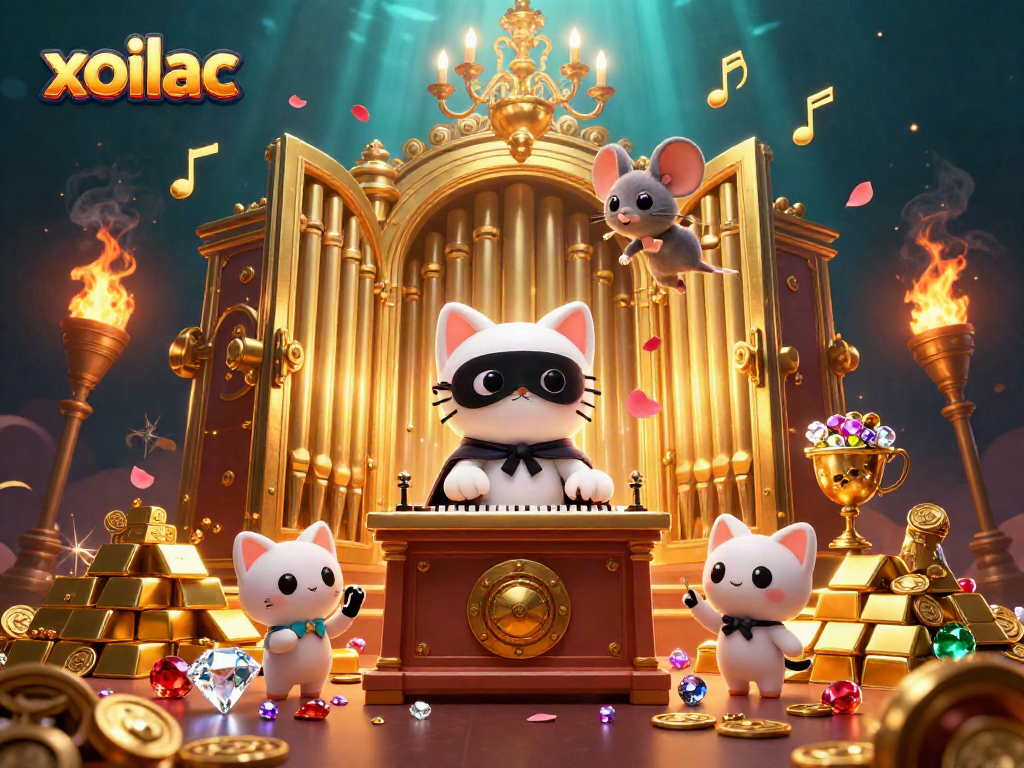 Xoilac captures the thrill with a captivating casino adventure featuring rich golden treasures and enchanting characters.