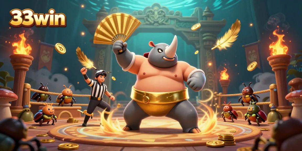 Experience thrilling gaming action at 33win with our vibrant casino illustration showcasing intense moments.