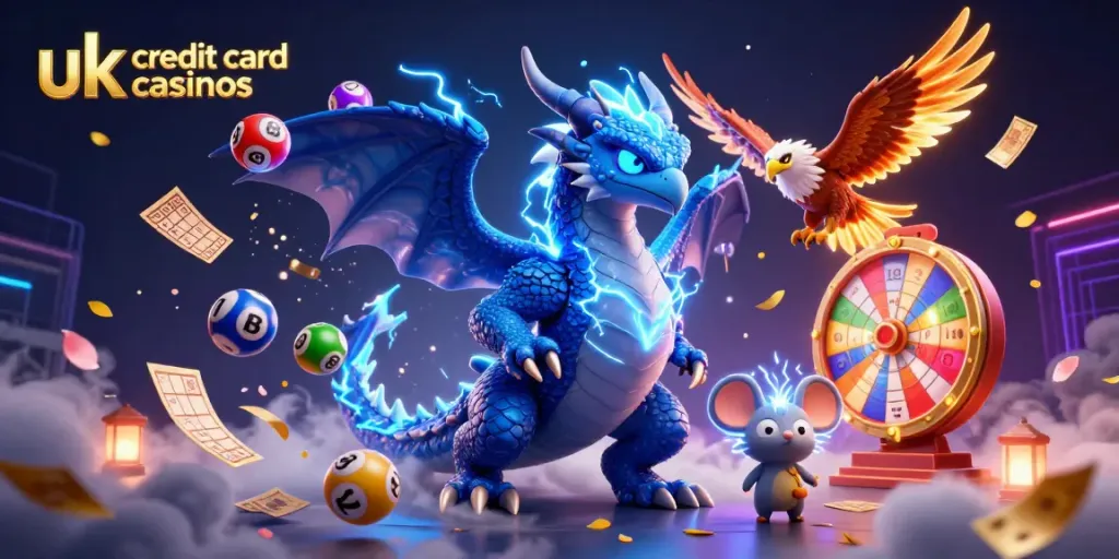 Experience the excitement of uk credit card casinos with vibrant lottery elements and dynamic characters.