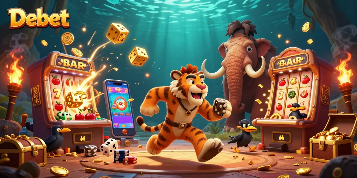Experience thrilling gaming action at Debet with vibrant 3D illustrations of exciting casino elements