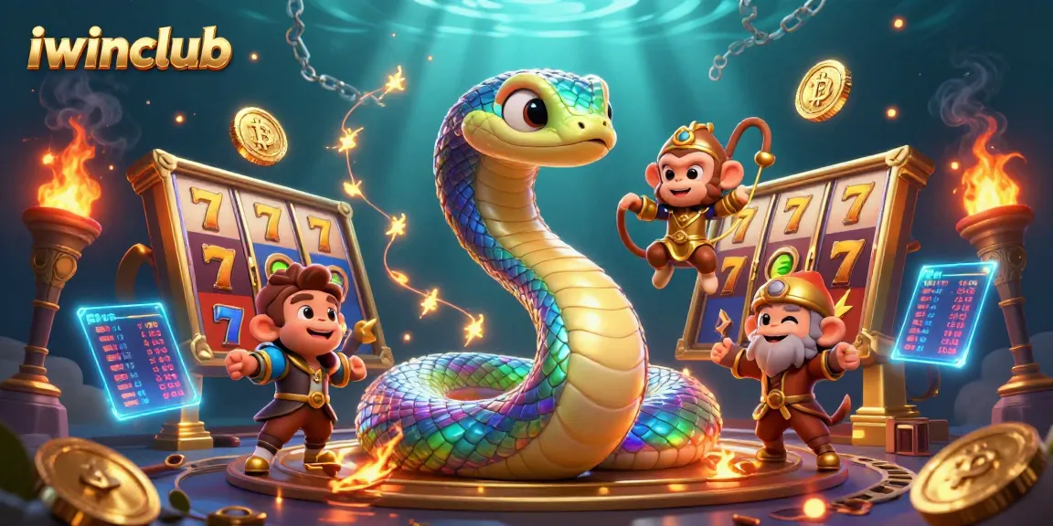Join exciting slot games at iwinclub with stunning characters and vibrant casino elements.