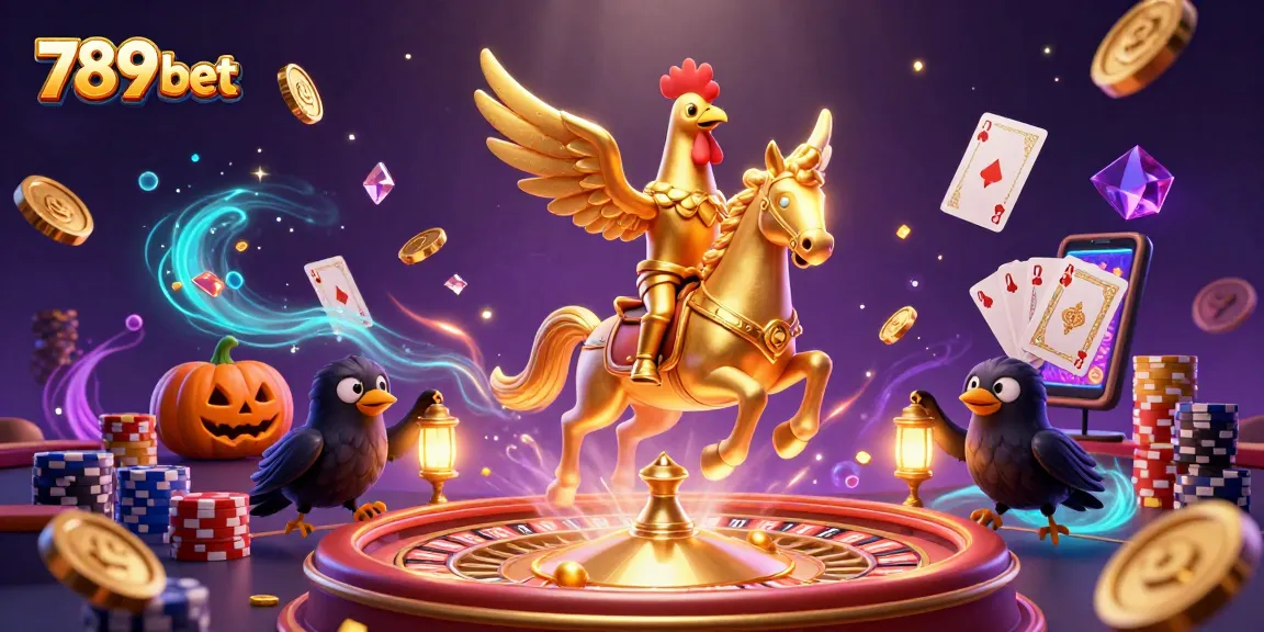 Experience thrills with 789 bet while enjoying vibrant casino elements and characters in an exciting 3D scene.