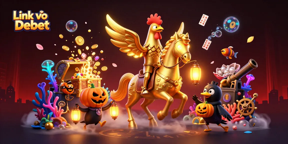 Engage with thrilling games at Link vào Debet, featuring an enchanting midnight casino scene.
