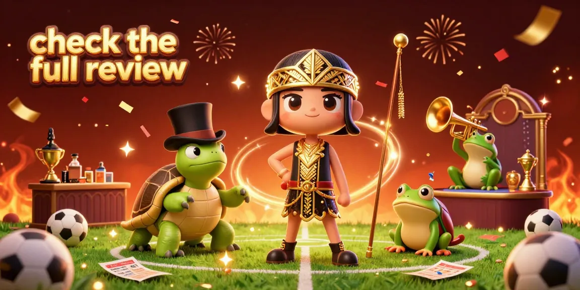 Check the full review of football betting trends with cartoon characters celebrating in a lively betting scene.