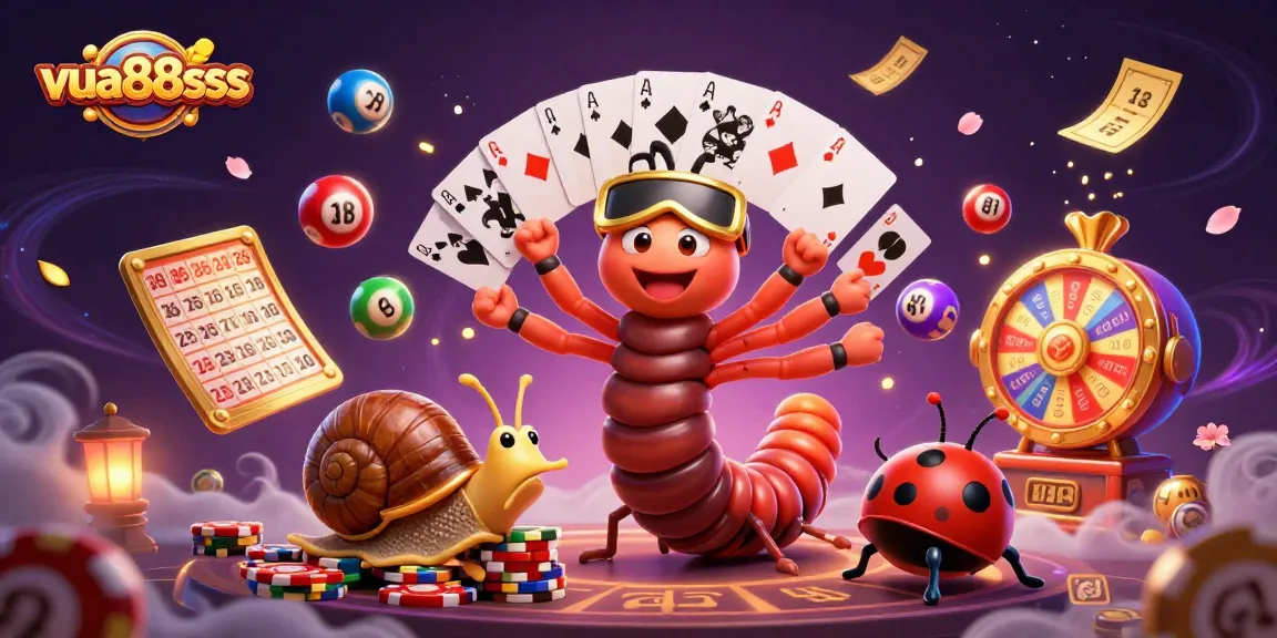Play exciting games at vua88sss featuring colorful casino elements and animated characters.