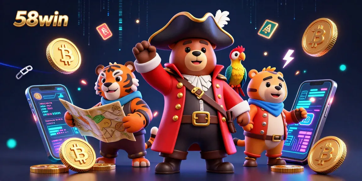 Experience thrilling gaming at 58win with vibrant characters and dynamic casino elements all around.