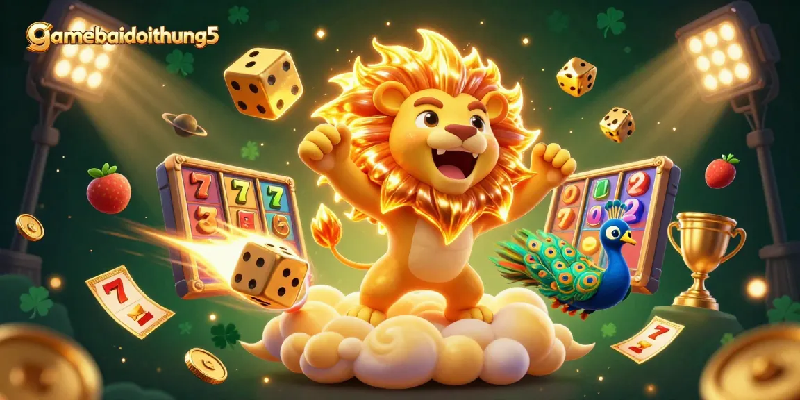 Engage in action-packed slots at gamebaidoithuong5 with vibrant 3D casino characters and gaming elements.