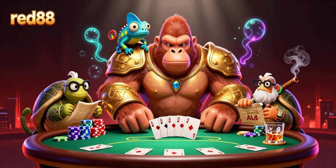 Experience the excitement of red88 with an animated scene of gaming action and colorful characters.