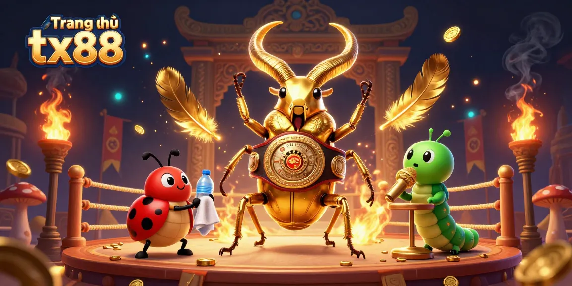 Place bets at Trang chủ tx88 with a vibrant 3D illustration of gaming elements and characters.